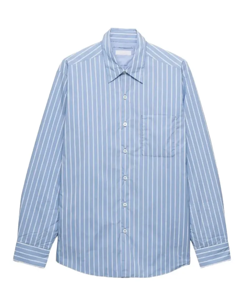 Prada striped pocket shirt - Blau Blau