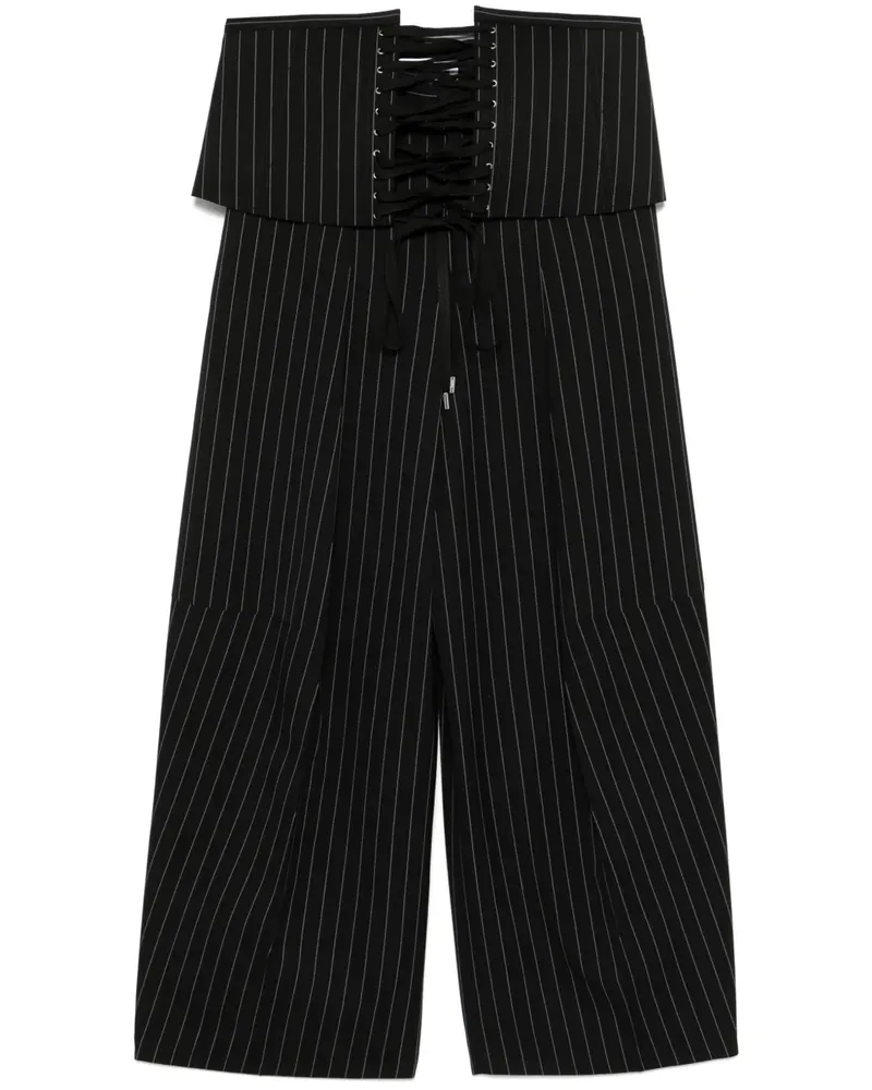 Jean Paul Gaultier Hose mit Nadelstreifen - Schwarz Schwarz