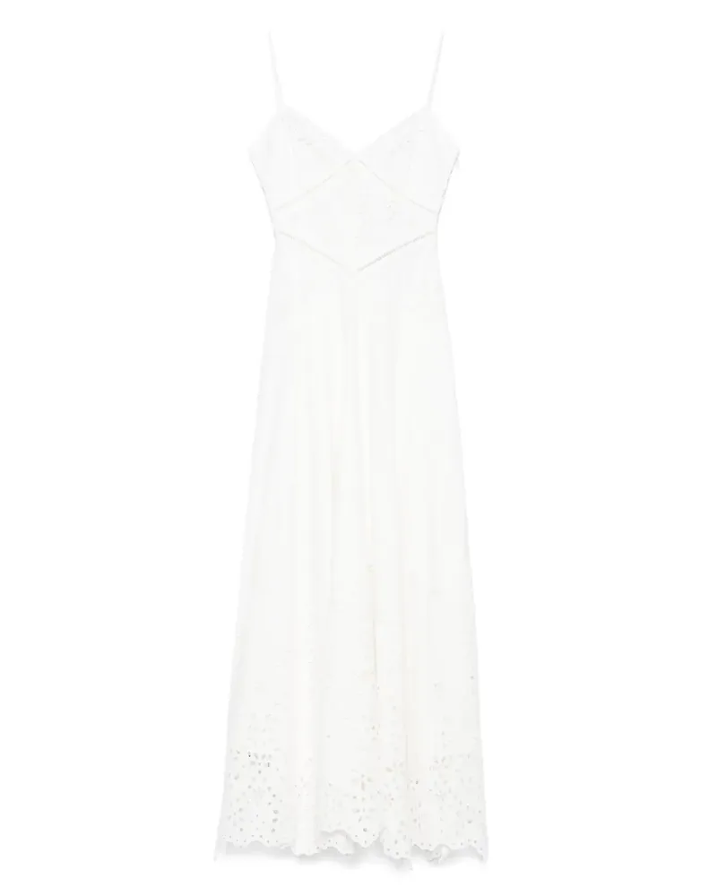 Self-Portrait Maxikleid mit Stickerei - Weiß Weiß