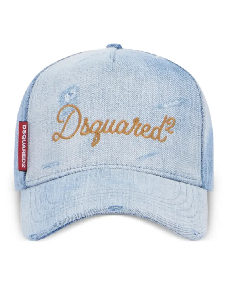 Dsquared2 Baseballkappe mit Regenbogen-Stickerei - Blau Blau