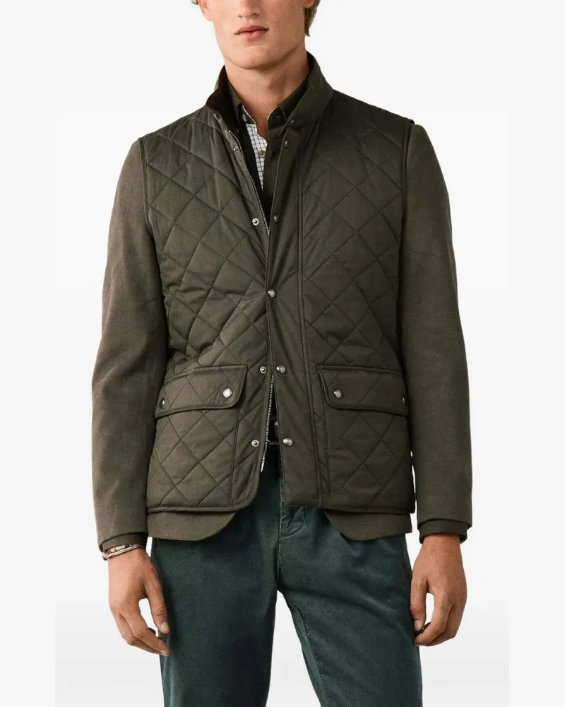 Hackett Kinloch diamond-quilted gilet - Grün Grün