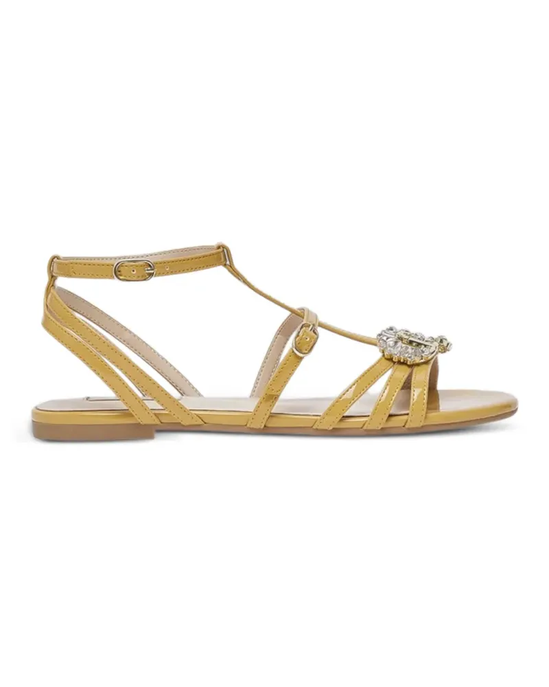 Liu Jo crystal-embellished leather sandals - Gelb Gelb