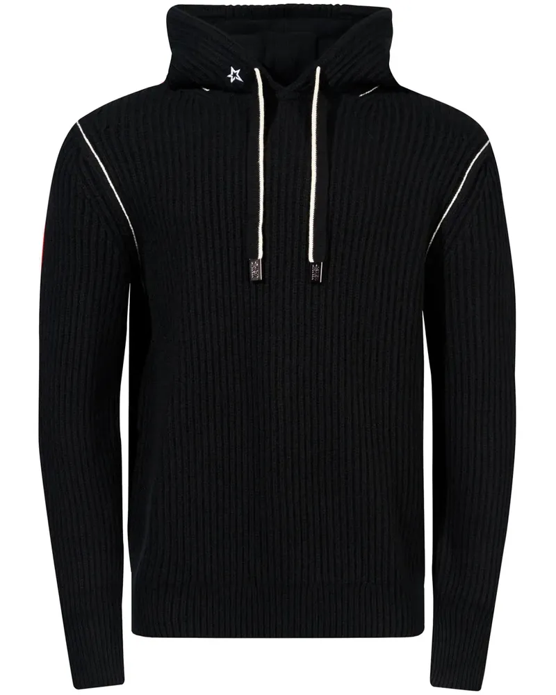 Perfect Moment Gerippter Hoodie - Schwarz Schwarz
