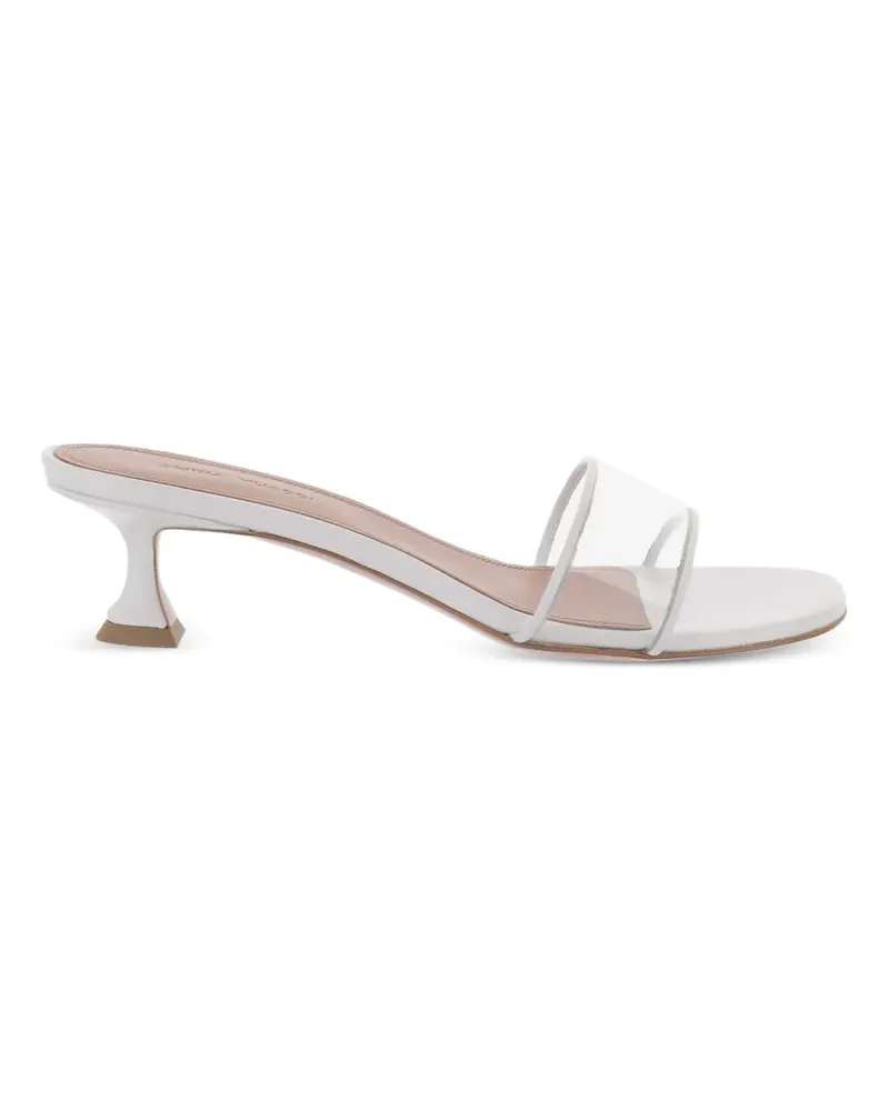 Amina Muaddi Andreea Glass sandals - Weiß Weiß