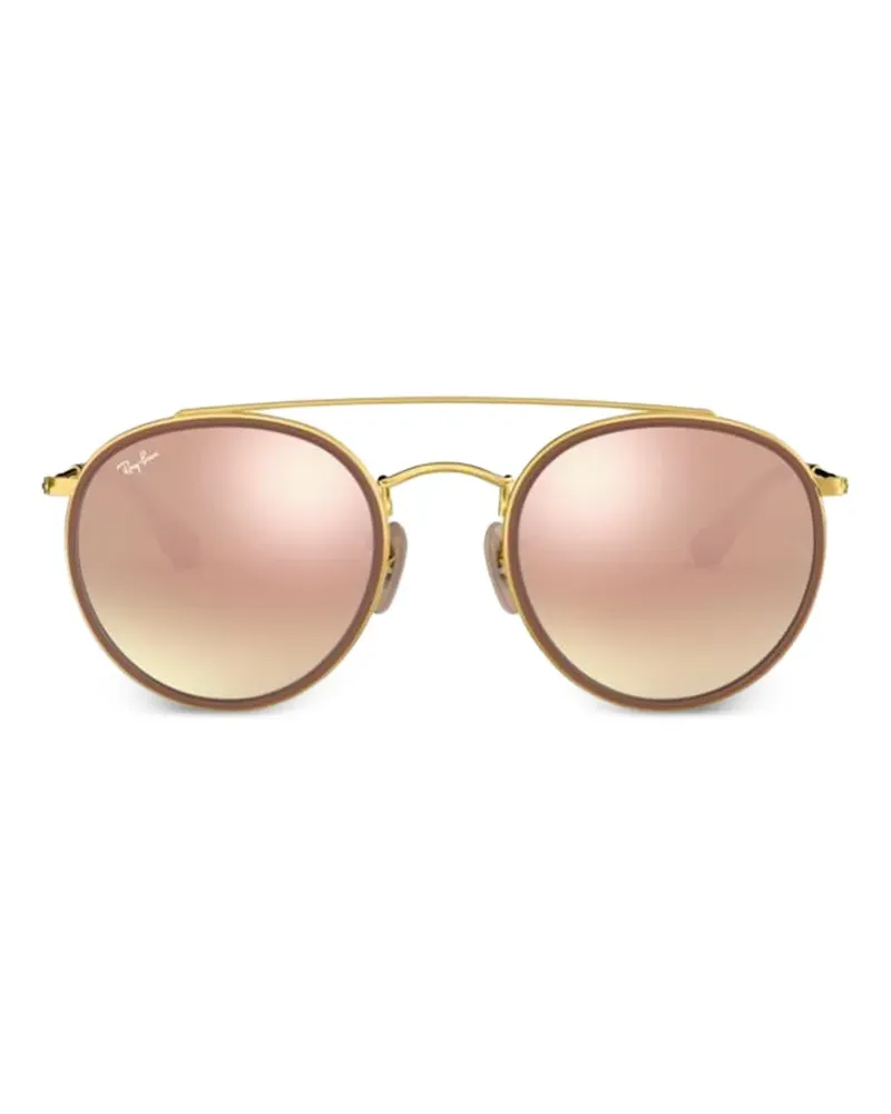 Ray Ban double-bridge round-frame sunglasses - Gold Gold