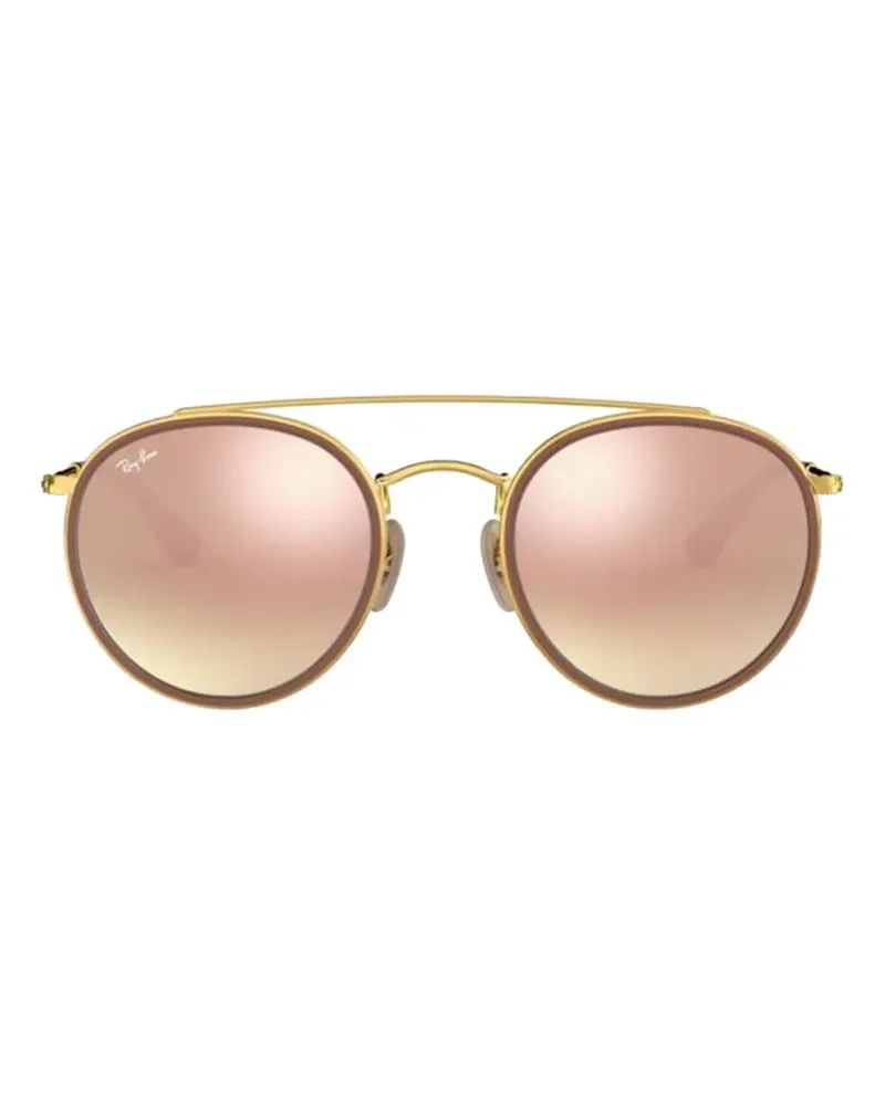 Ray Ban double-bridge round-frame sunglasses - Gold Gold
