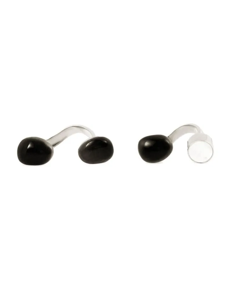 Dries van Noten Offenes Ring-Set mit Schmucksteinen - Silber Silber