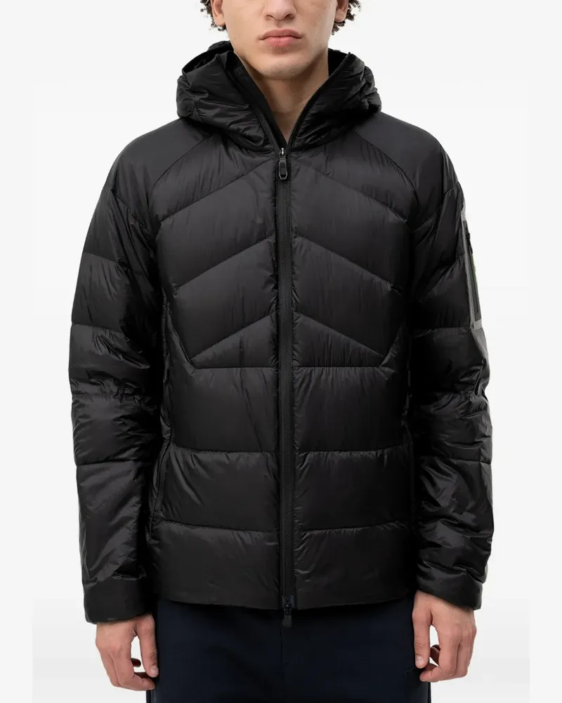 HUGO BOSS quilted hooded jacket - Schwarz Schwarz