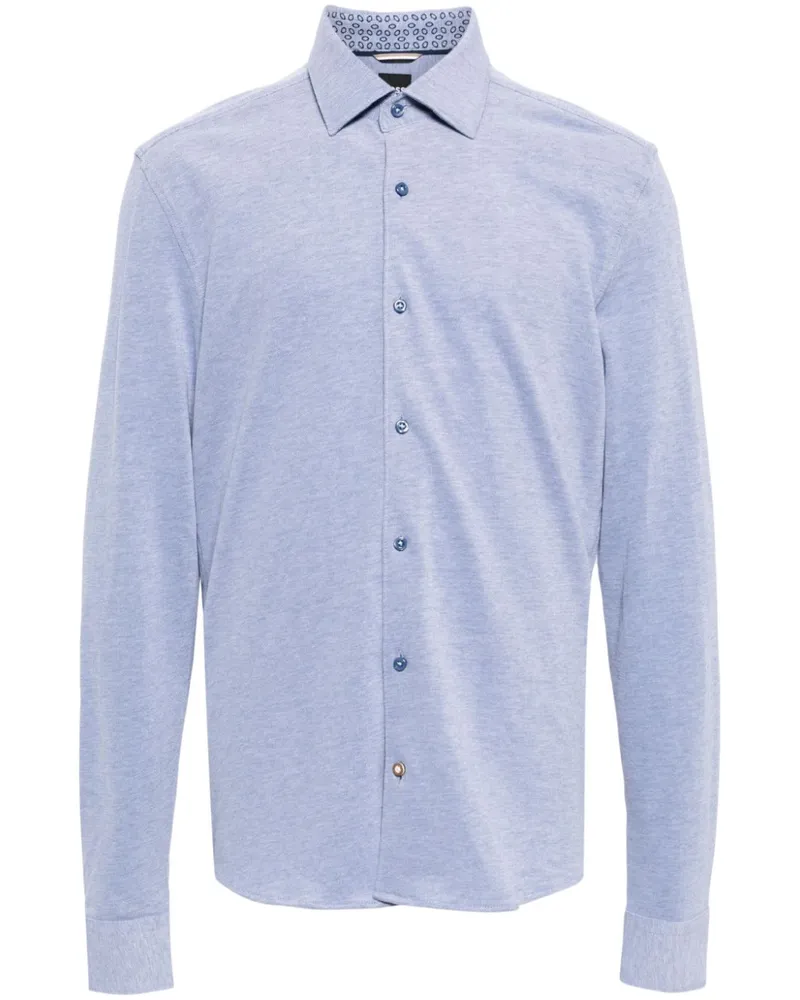 HUGO BOSS Meliertes Hemd - Blau Blau