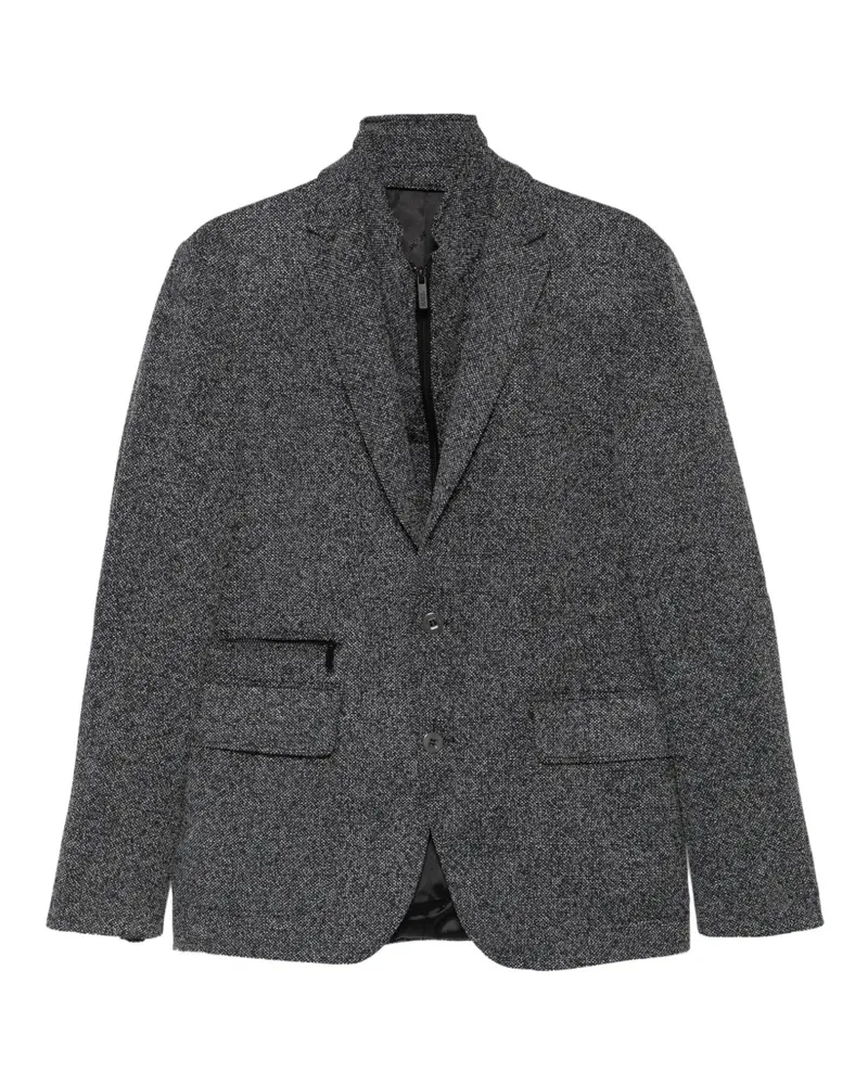 Karl Lagerfeld Strukturiertes Sakko im Layering-Look - Schwarz Schwarz