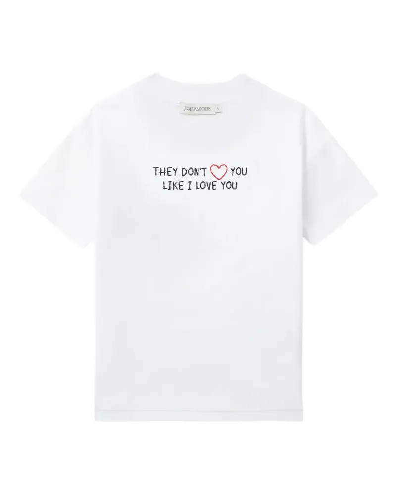 Joshua Sanders T-Shirt mit Text-Print - Weiß Weiß
