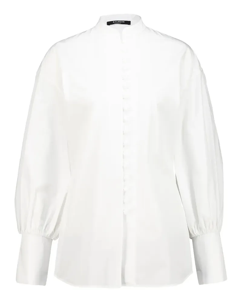 Balmain batwing-sleeve poplin shirt - Weiß Weiß