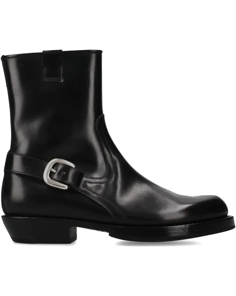 Premiata zip buckle boots - Schwarz Schwarz