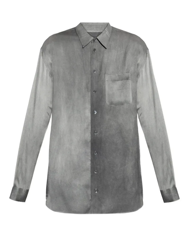 Giorgio Armani Hemd mit Brusttasche - Grau Grau