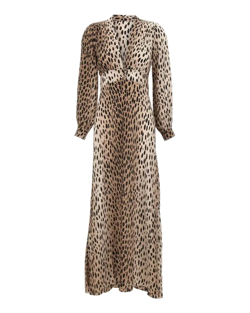 RIXO Emory leopard-print dress - Nude Nude