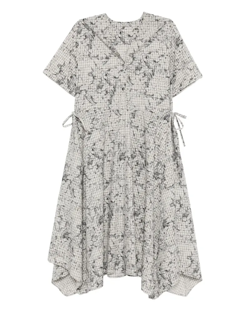 JNBY Gemustertes Kleid mit kurzen Ärmeln - Weiß Weiß