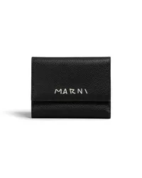 Marni Portemonnaie mit Logo-Stickerei Schwarz