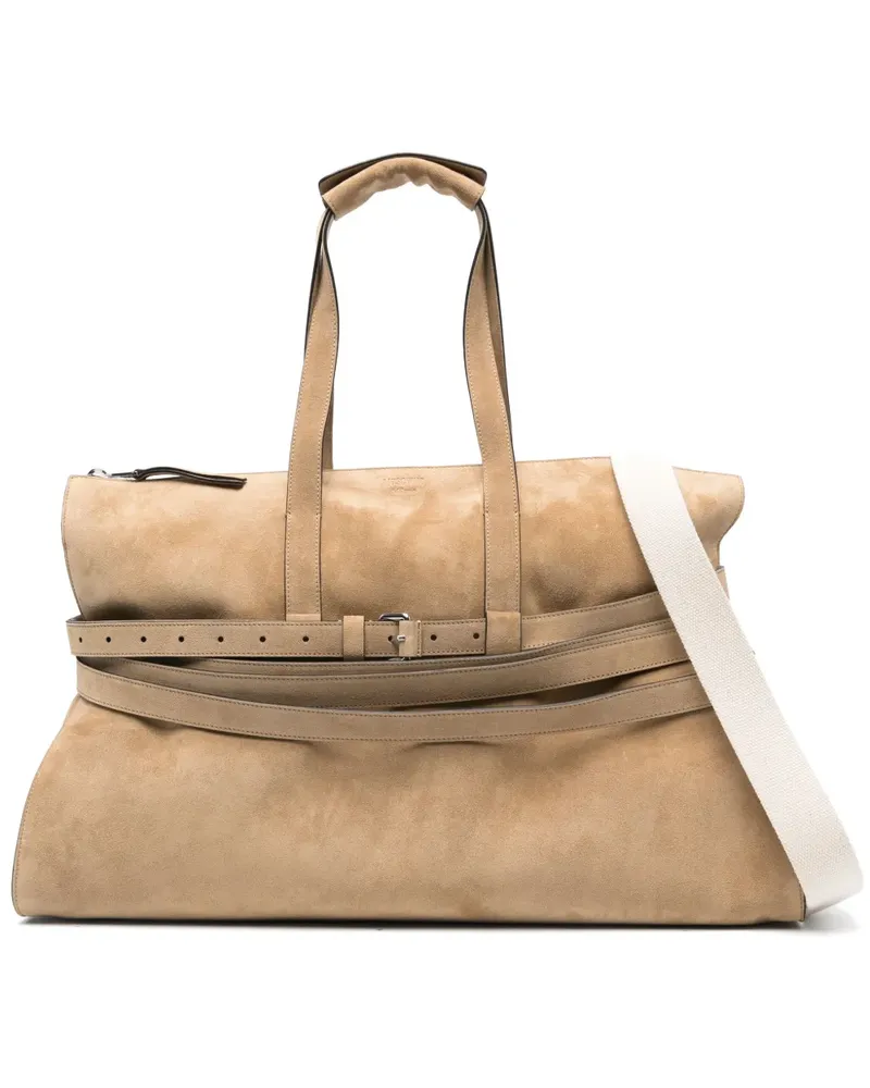 Moschino Reisetasche aus Wildleder - Nude Nude
