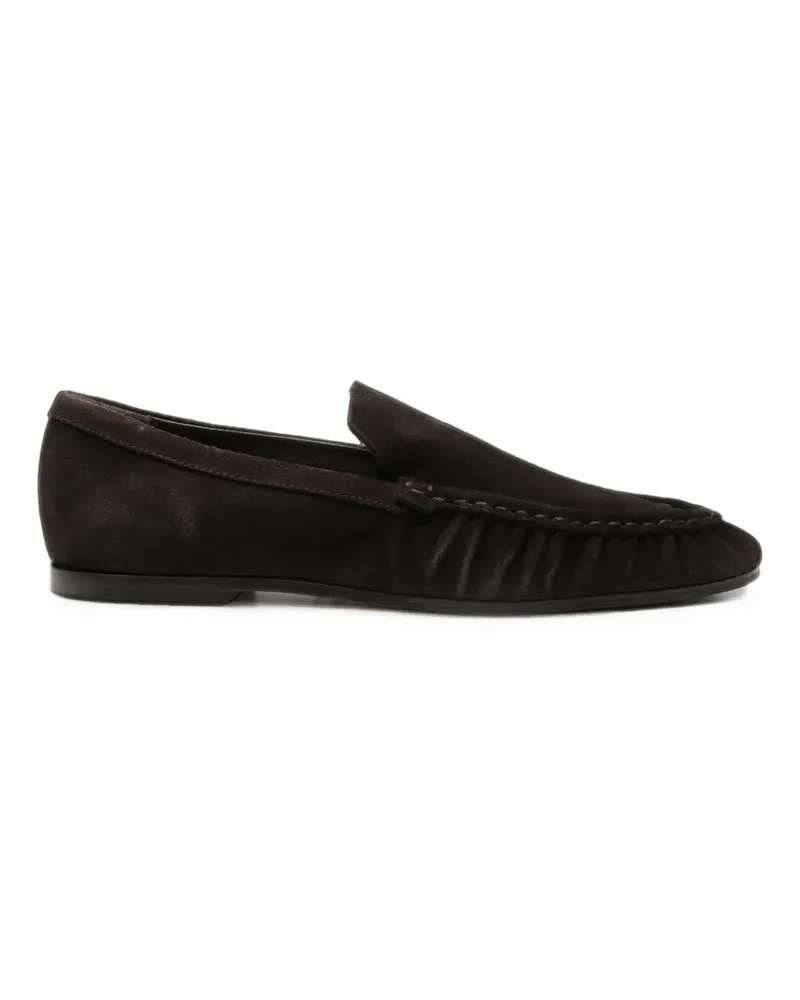 By Malene Birger Geraffte Loafer mit Wildleder-Finish - Braun Braun