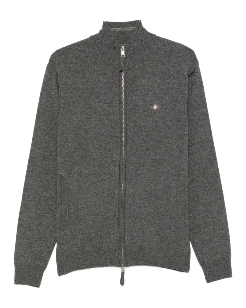 Gant zip-up cardigan - Grau Grau