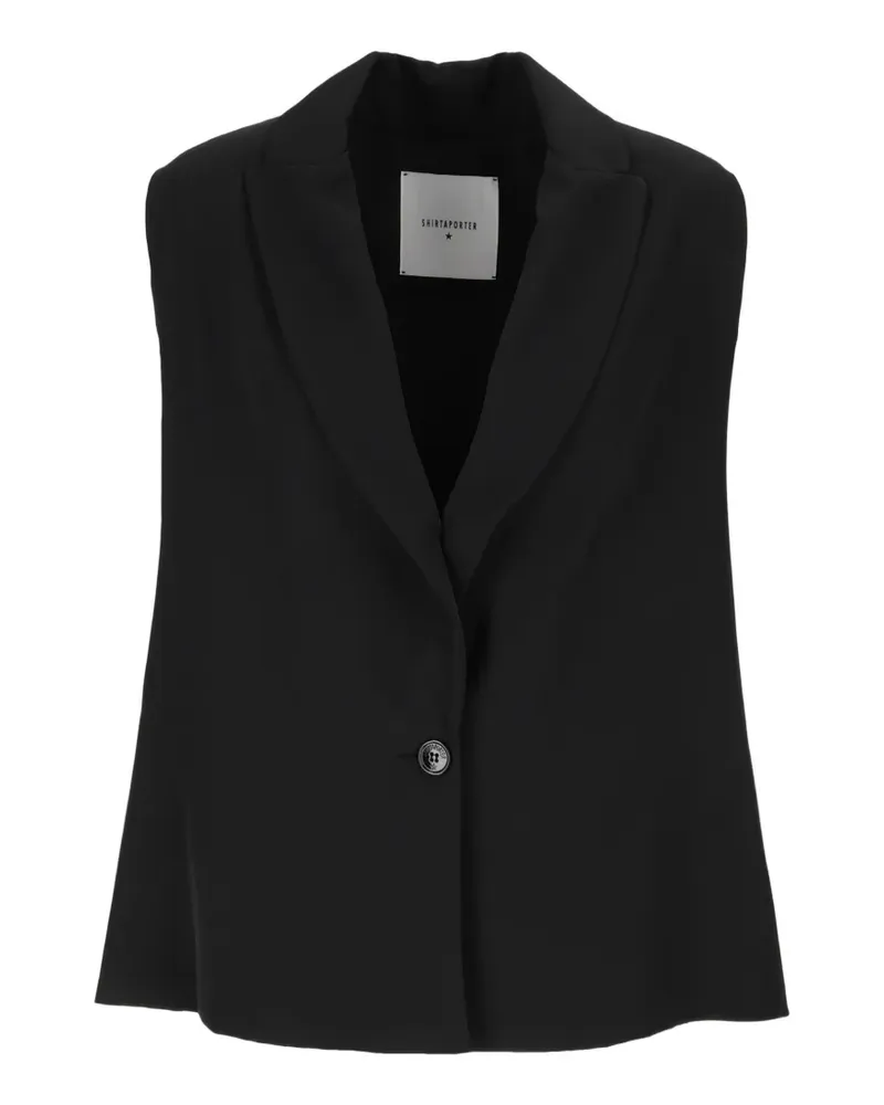 SHIRTAPORTER fringe-detail waistcoat - Schwarz Schwarz