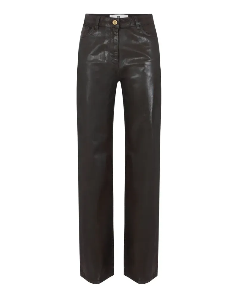 Elisabetta Franchi Lockere Jeans mit laminiertem Effekt - Braun Braun