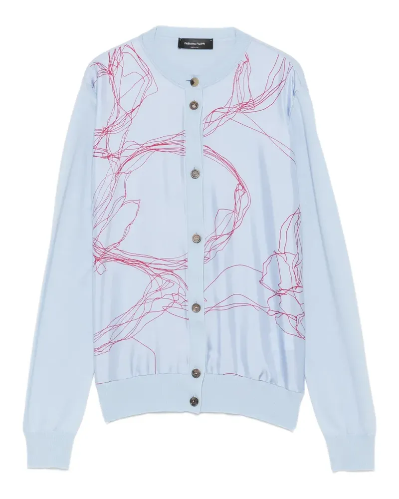 Fabiana Filippi Langärmeliger Cardigan - Blau Blau