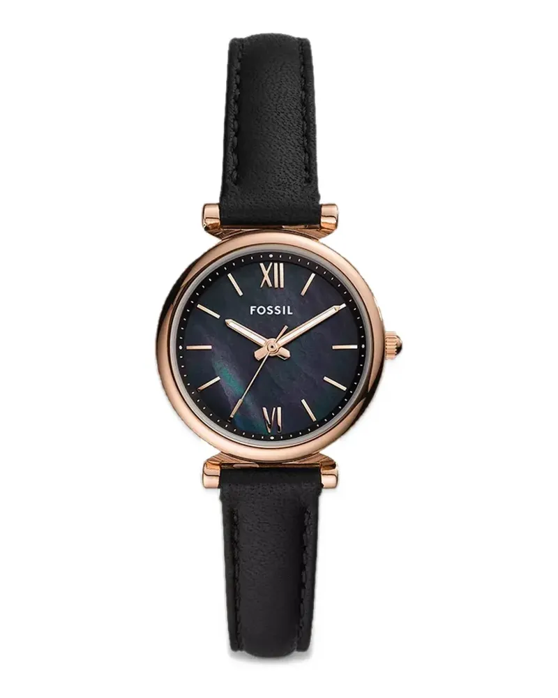 Fossil Carlie Mini Armbanduhr 28mm - Schwarz Schwarz