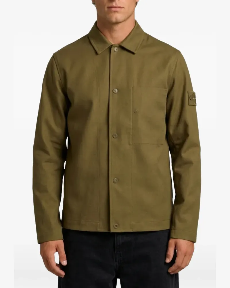 Stone Island Ghost Hemdjacke mit Logo - Grün Grün