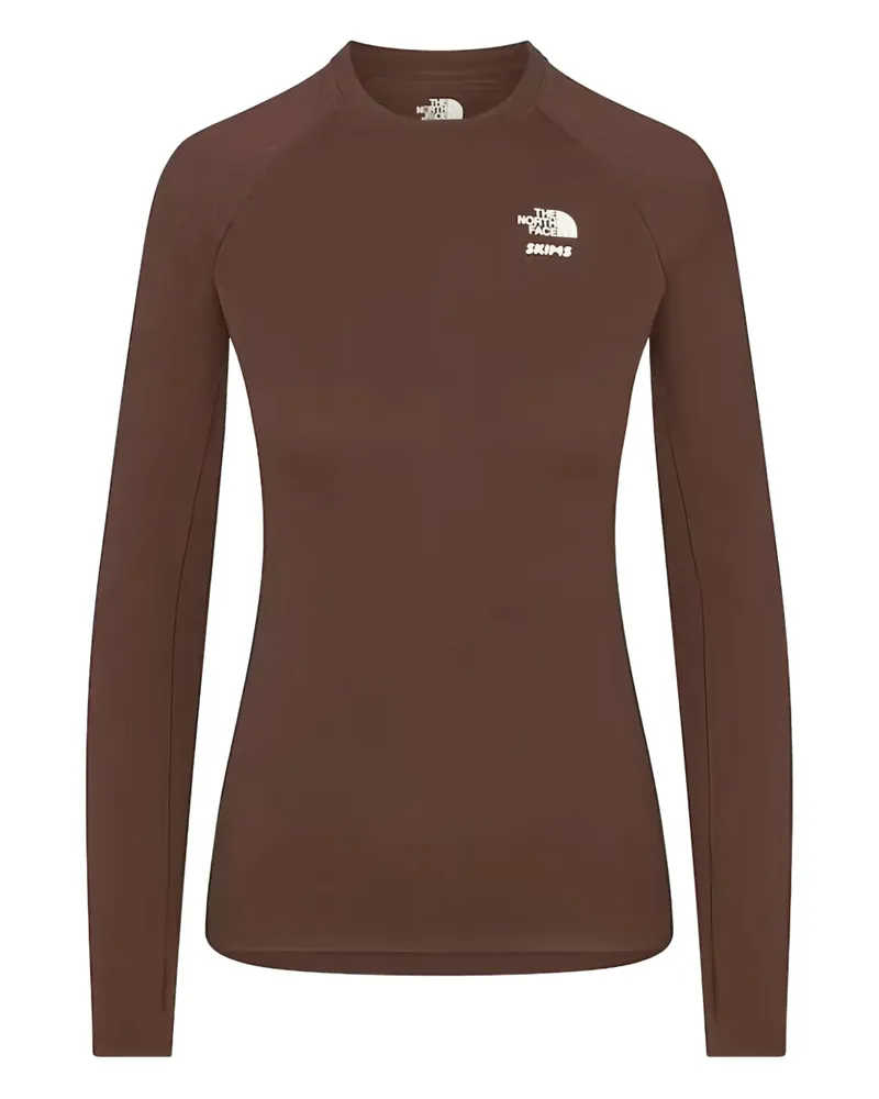 SKIMS x The North Face Dotknit Langarmshirt - Braun Braun