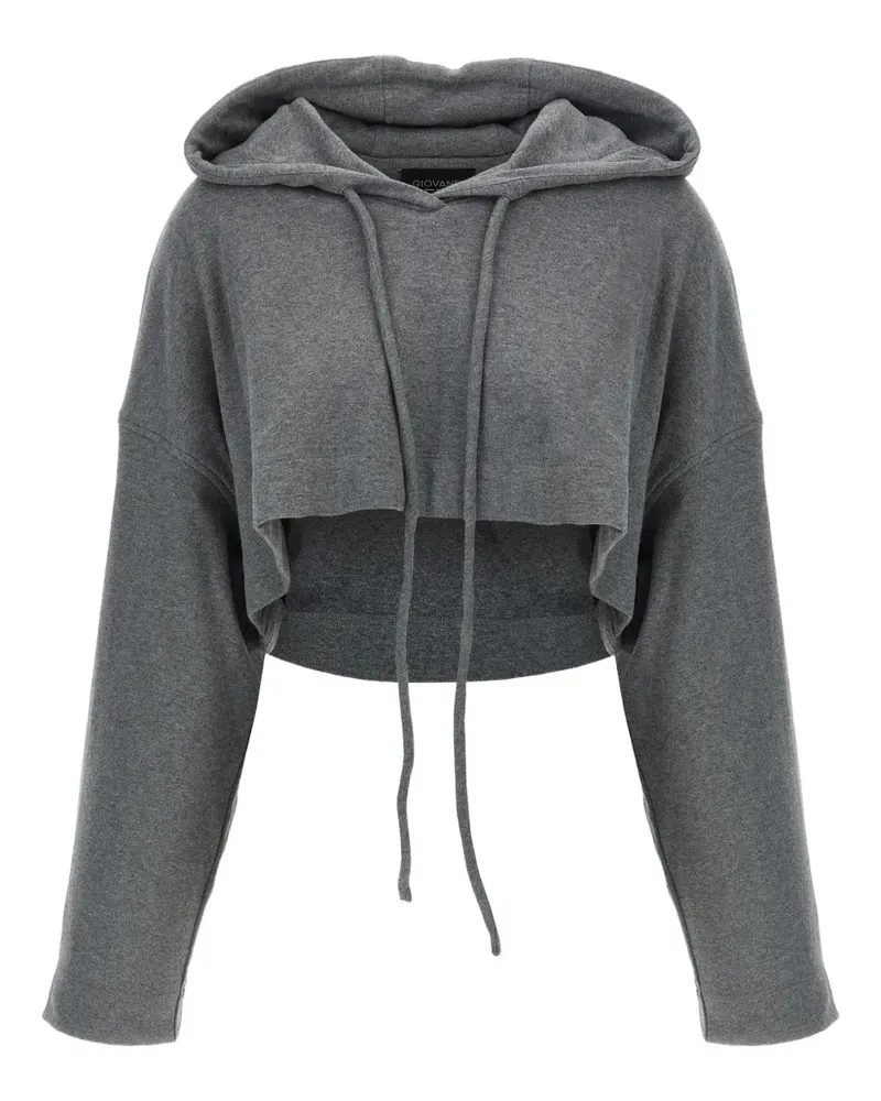 Giovanni Bedin asymmetrical long-sleeve hoodie - Grau Grau