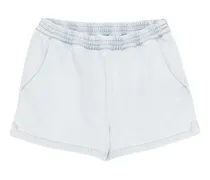Jeans-Shorts mit Logo-Print - Blau