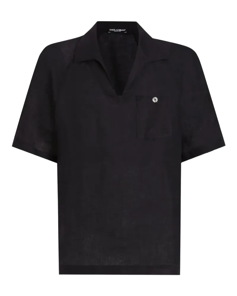 Dolce & Gabbana Hemd aus Leinen - Schwarz Schwarz