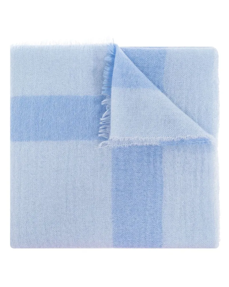 Moschino Gestreifter Schal - Blau Blau