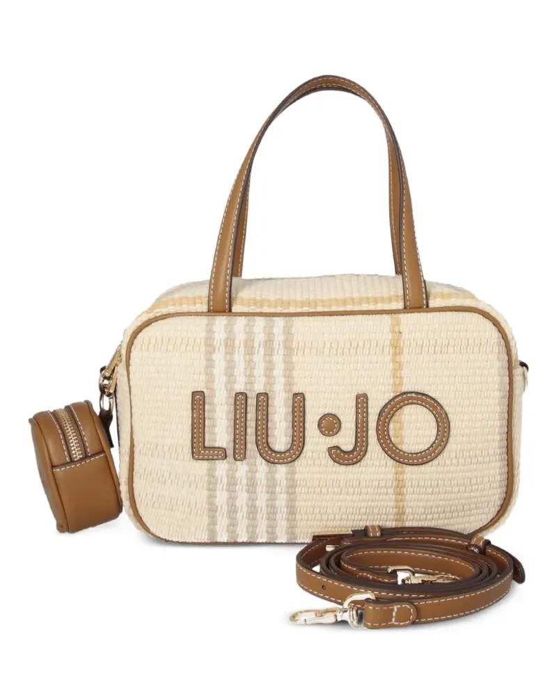 Liu Jo logo-patch bowling bag - Nude Nude