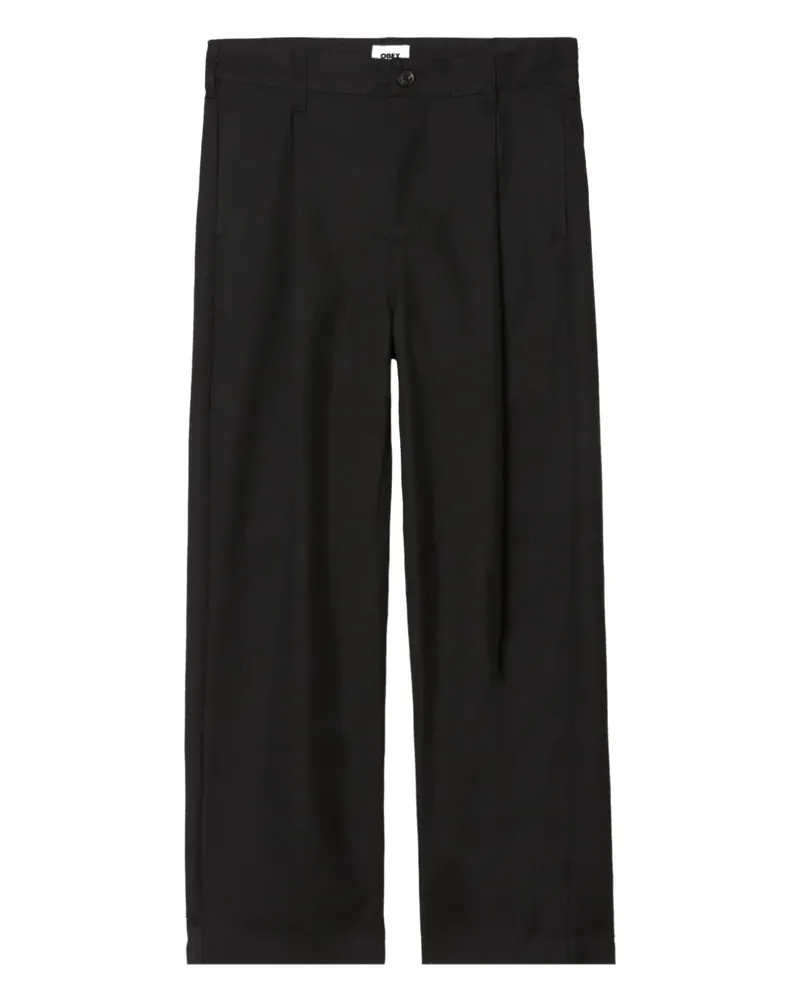 Obey Armel Hose mit Falten - Schwarz Schwarz