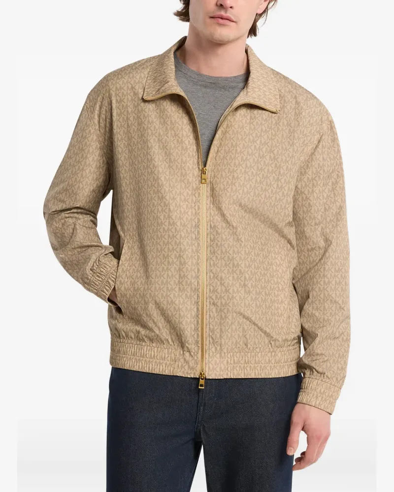 Michael Kors signature logo windbreaker jacket - Nude Nude