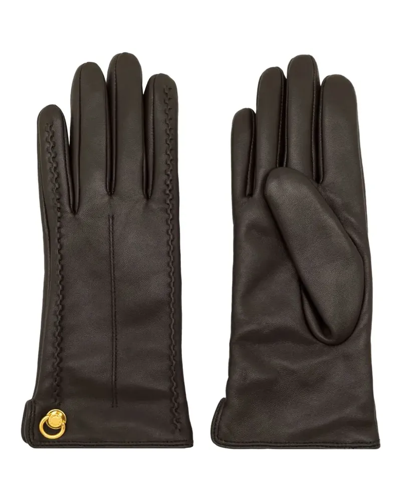 Gianni Chiarini Handschuhe mit Ringverzierung - Braun Braun