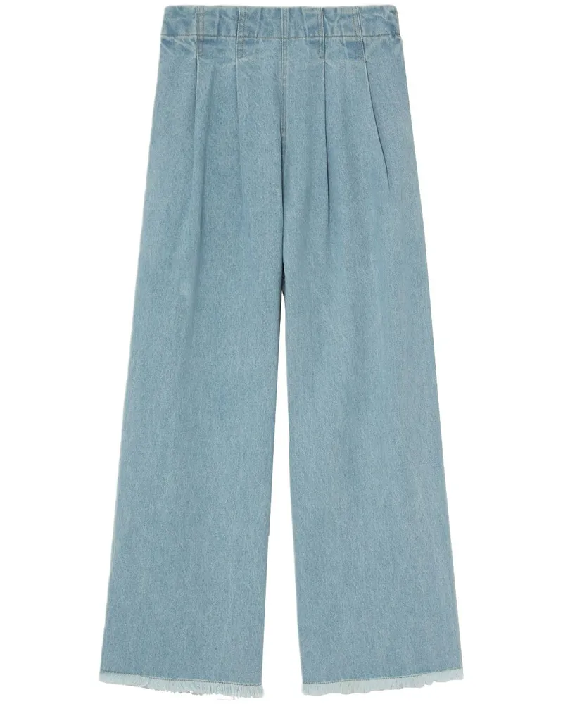 Sea Weite Jeans mit Bundfalten Blau