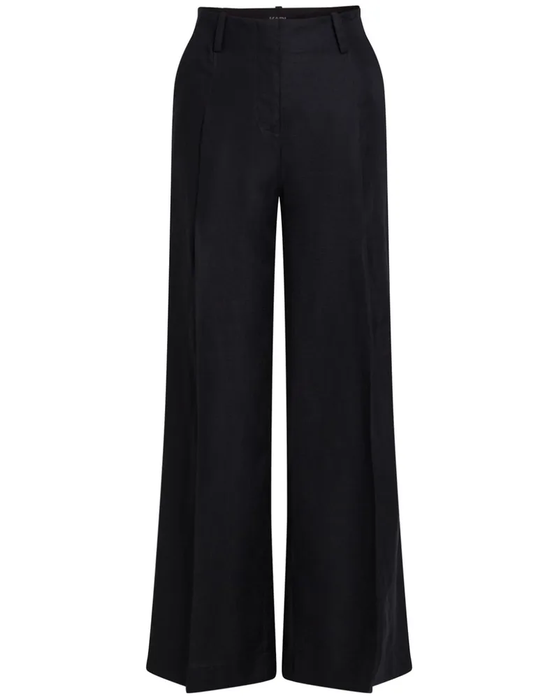 Karl Lagerfeld Weite High-Waist-Hose - Schwarz Schwarz