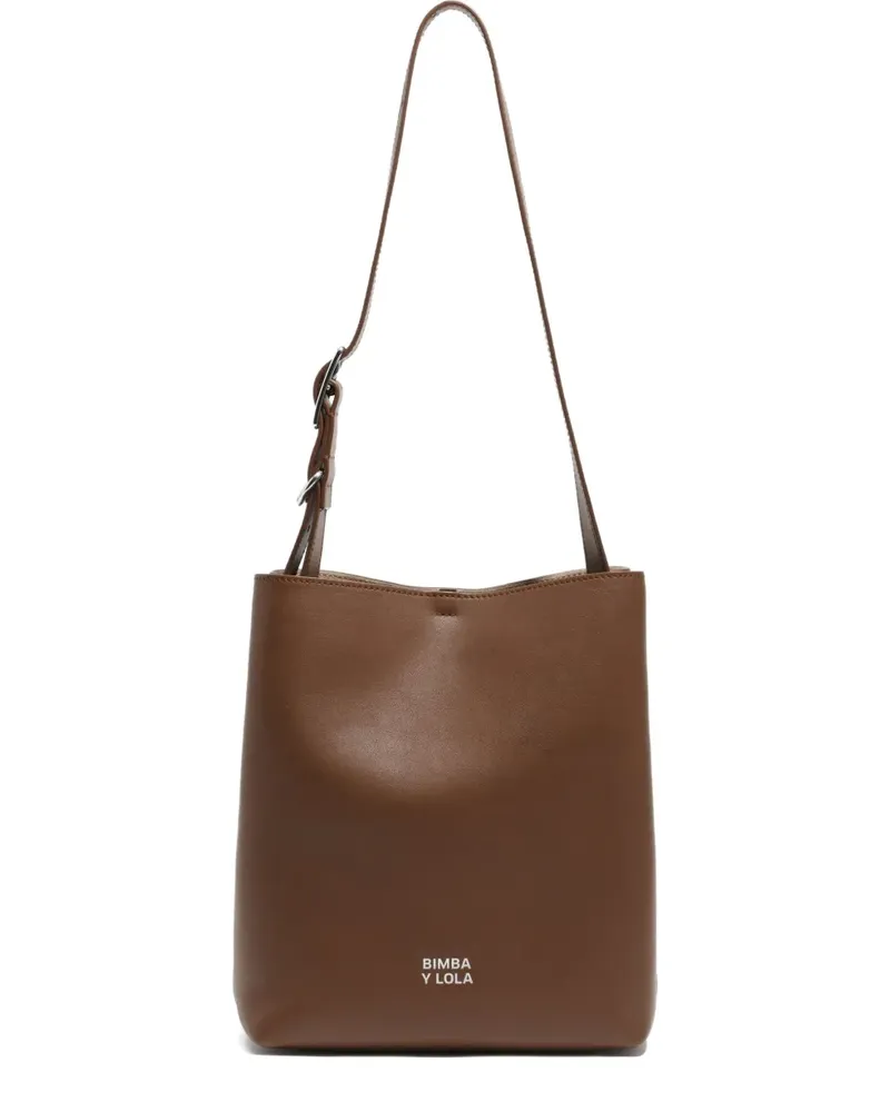 BIMBA Y LOLA Mittelgroße Carlino Schultertasche - Braun Braun