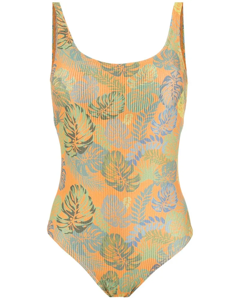 Amir Slama Badeanzug mit Print - Orange Orange