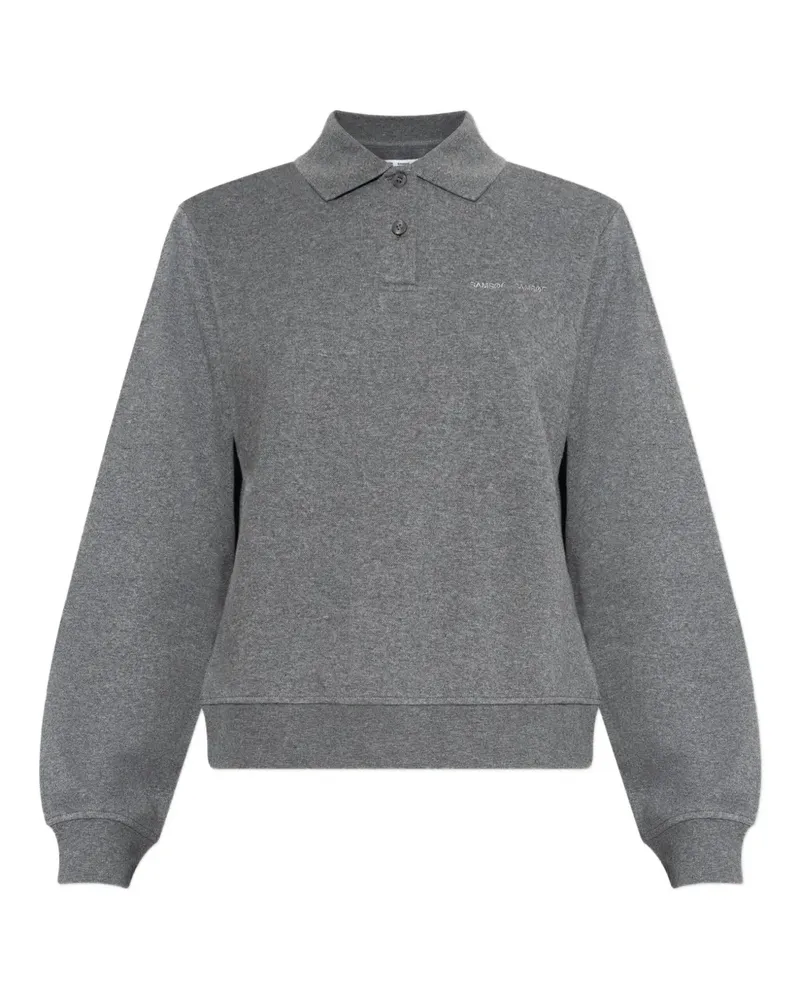 Samsøe & Samsøe Sadory collared polo top - Grau Grau