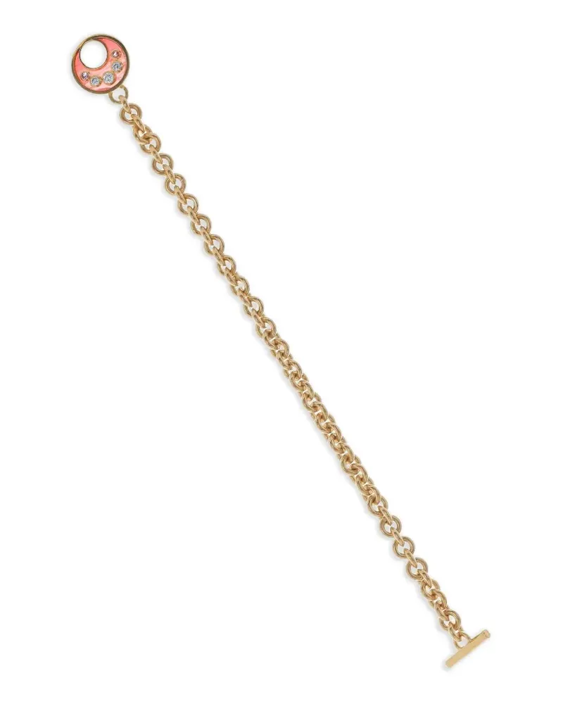 Mark Davis 18kt Gelbgoldarmband mit Diamant und pinkem Saphir Gold