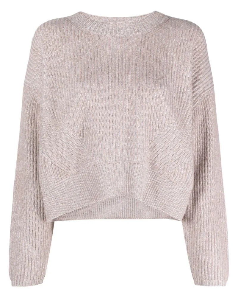 ALLUDE Gerippter Kaschmirpullover - Nude Nude