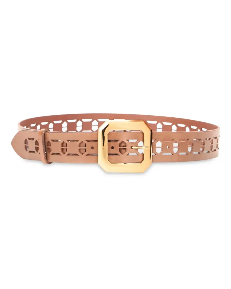 Alberta Ferretti Ledergürtel mit Cut-Out - Braun Braun