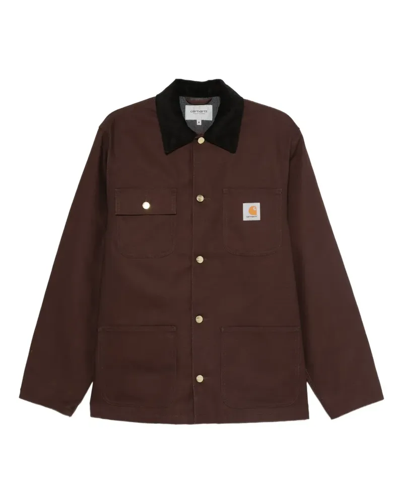 Carhartt WIP corduroy-collar button-fastening jacket - Braun Braun