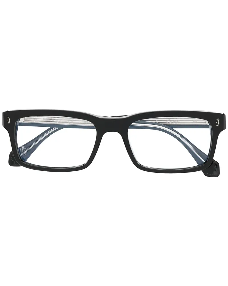 Cartier Eckige C Dècor Brille - Schwarz Schwarz