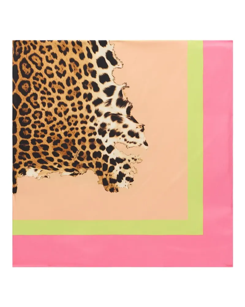 Roberto Cavalli Pop Print silk scarf - Orange Orange