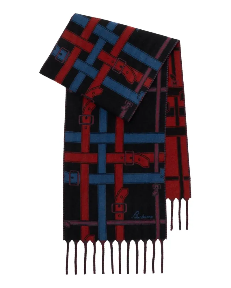 Burberry Belt Check cashmere scarf - Blau Blau